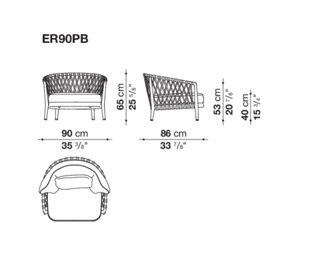**NEW ARRIVAL** B&B Outdoor - Erica - Fauteuil dossier bas - Anthracite – Image 7