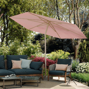 Umbrosa - Parasol Nata Rond 2,80m - Mât central - Limestone/Sand