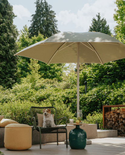 **NEW ARRIVAL** Umbrosa - Parasol Nata Plu Apio - Rond 2.80m - Mât central - Limestone/Apio