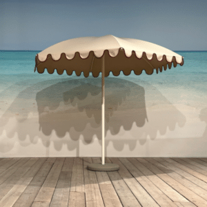 **NEW ARRIVAL** Umbrosa - Parasol Nata Plu Avena - Rond 2.80m - Mât central - Flat Base - Limestone/Avena