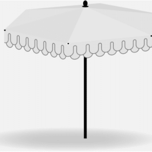 **NEW ARRIVAL** Umbrosa - Parasol Nata Roman Castle - Rond 2.80m - Mât central - Black/Marble